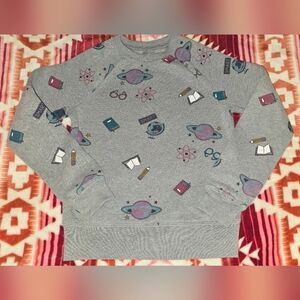 ✨ Girls Space Print Crewneck – Size 6/6X ✨